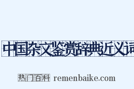 中国杂文鉴赏辞典近义词是什么意思的图片